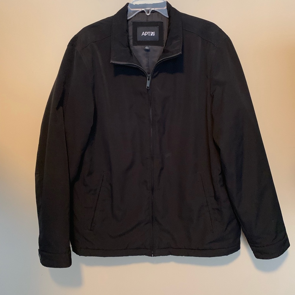 APT 9 men’s black lined lightweight coat